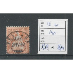 Switzerland  40 Sitzende Helvetia 20ct VFU/used   CV 140 €