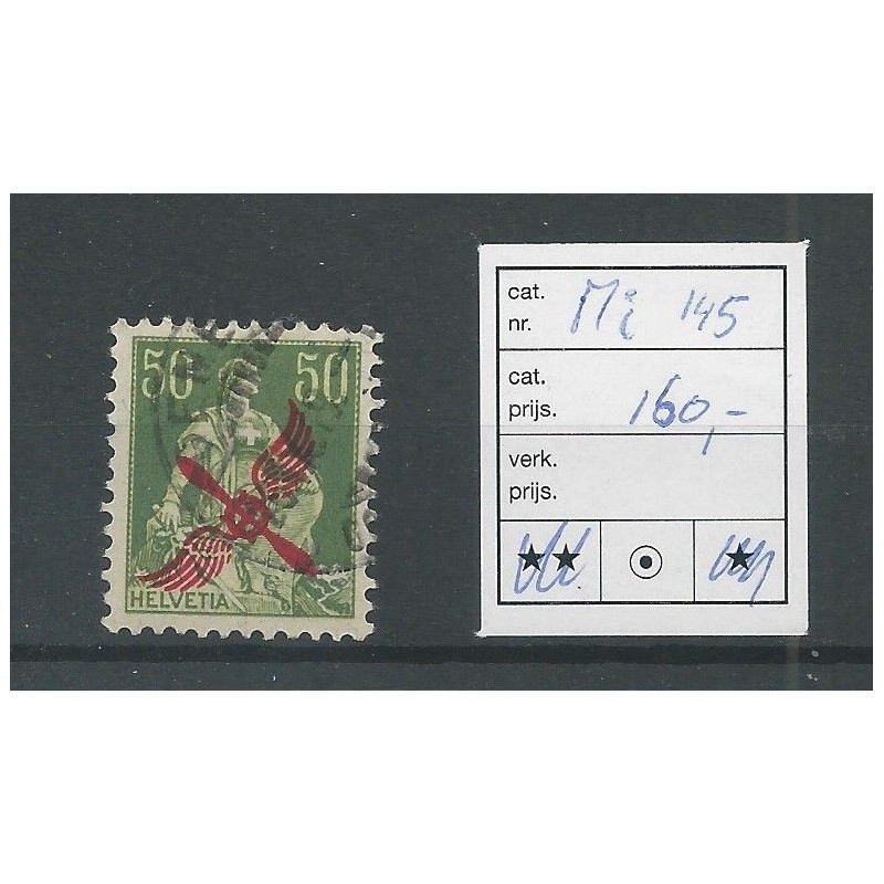 Switzerland 145 Airmail 50ct  VFU/used   CV 160 €