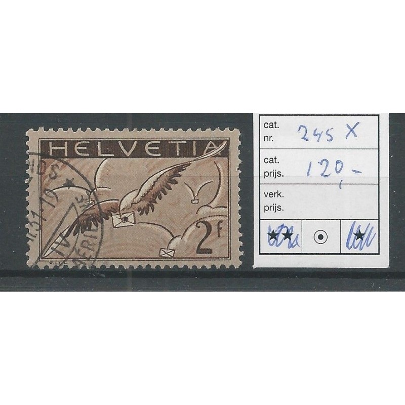 Switzerland 245x   Airmail  VFU/used   CV 120 €