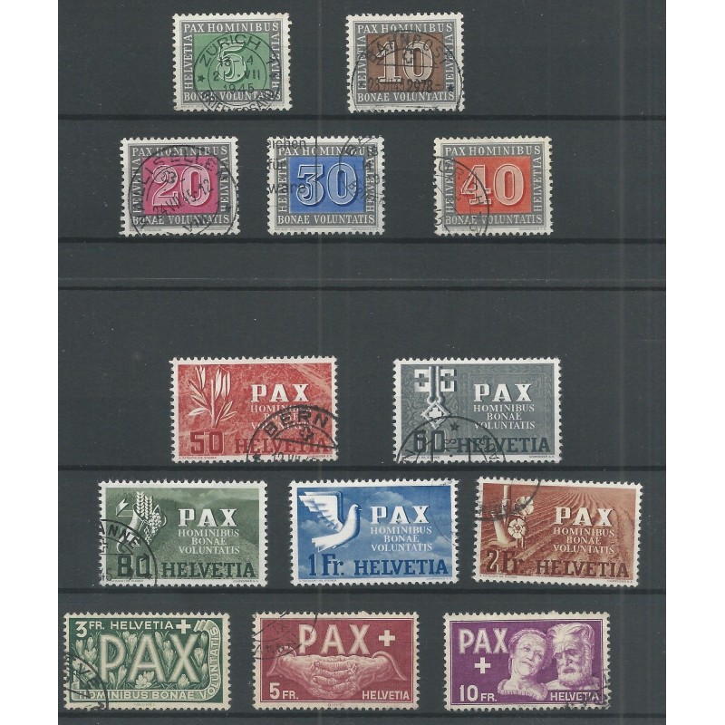Switzerland  447-459  PAX-set  VFU/used   CV 1000 €