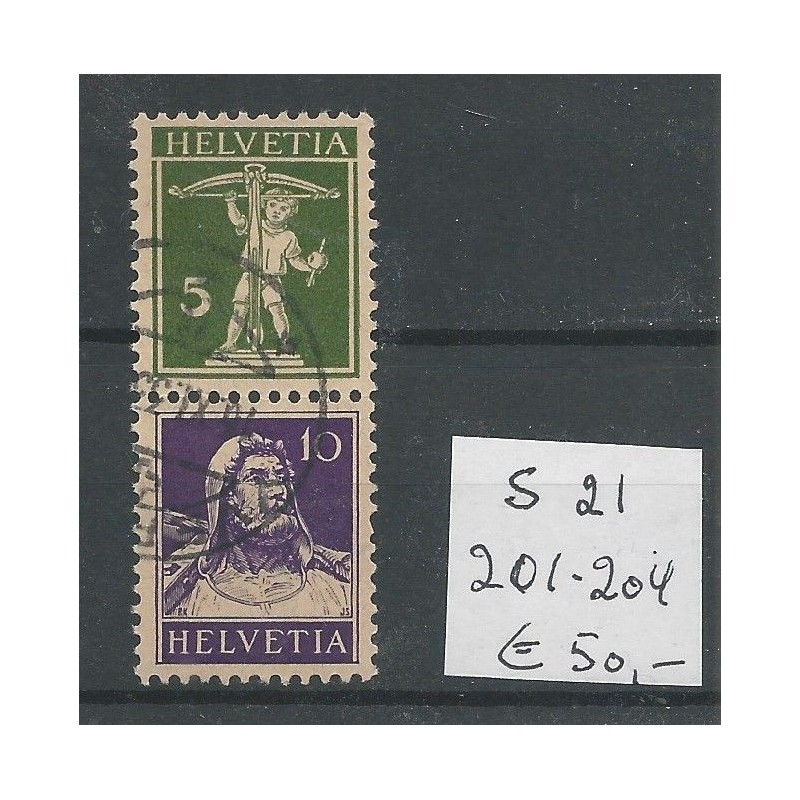 Zwitserland  S21 VFU/gebr   CV 50 €