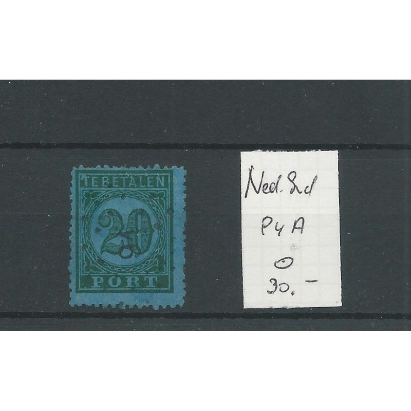 Dutch East Indies  P4A with numeral dot cancel 91  VFU/used  CV 40+ €