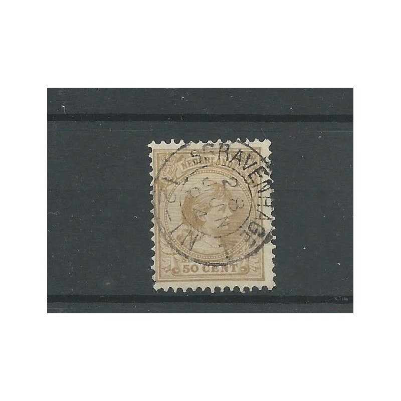 Nederland  43 met "sGRAVENHAGE-4 1894" kleinrond VFU/gebr  CV 40+ €