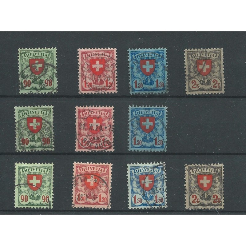 Switzerland  194x-197x, 197z-197z Wappenschild  VFU/used  CV 78 €