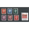 Dutch East Indies 351-353PM4, 355-356PM4  Wilhelmina plate flaw MNH  CV 220€