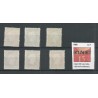 Dutch East Indies 351-353PM4, 355-356PM4  Wilhelmina plate flaw MNH  CV 220€