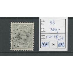 Netherlands 38 with numeral dot cancel 198 /Olst  VFU/used  CV 300 €
