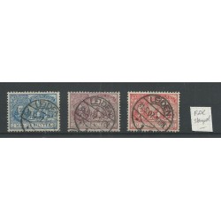 Netherlands 87-89 with "LEIDEN 31-5-1907" laatste dag cancel  VFU/used  CV 20+ €