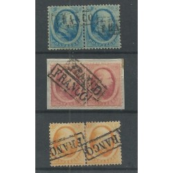 Netherlands 4-6 pairs Willem III 1864  VFU/used  CV 365 €