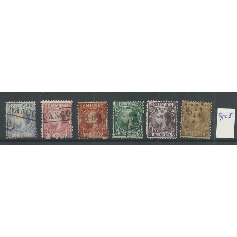 Nederland 7-12 Type I  Willlem III 1867 VFU/gebr  CV 410 €