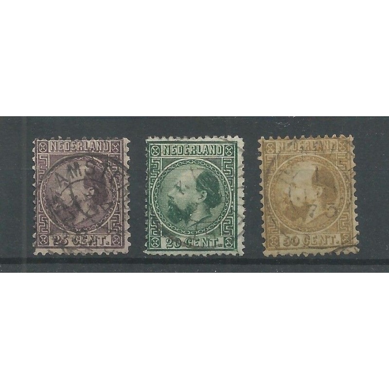 Nederland 10-12  Willlem III 1867 Franco-takje VFU/gebr  CV 365+ €