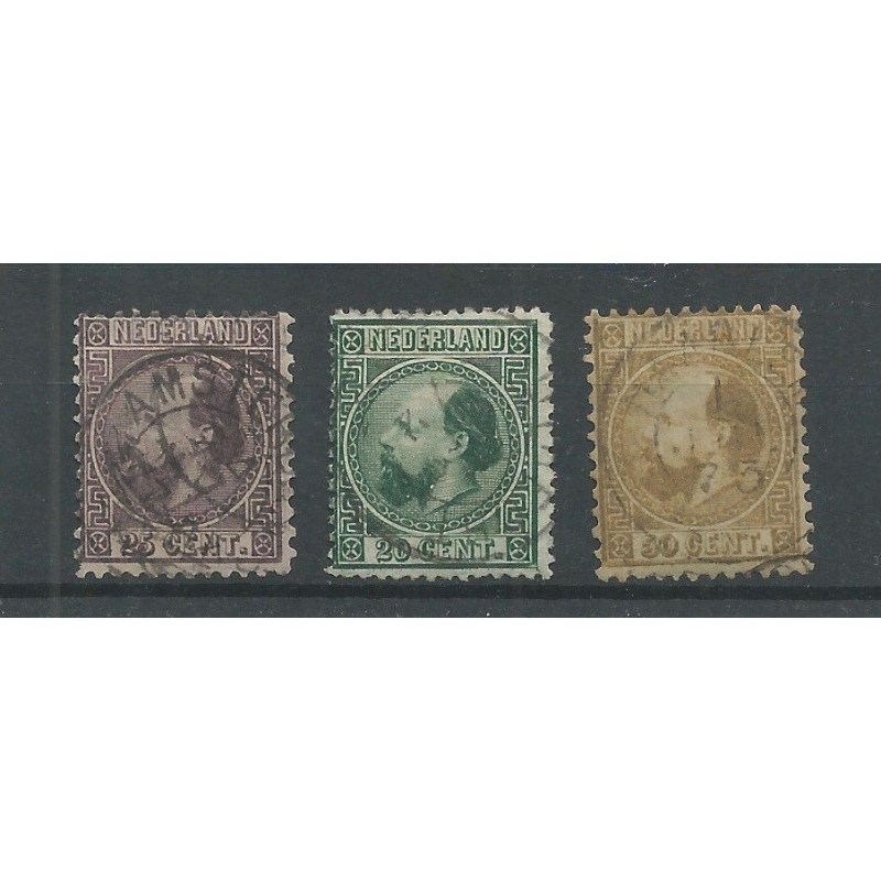 Netherlands 10-12  Willlem III 1867 Franco-takje VFU/used  CV 365+ €