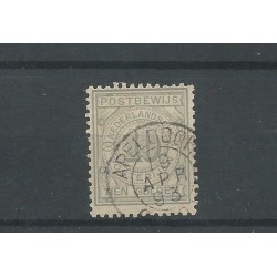 Netherlands PW7 with "APELDOORN 1893" small round cancel VFU/used  CV 45+ €