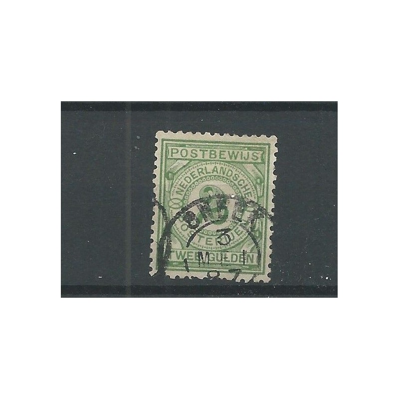 Netherlands PW3 with "SNEEK 1887" small round cancel VFU/used  CV 110+ €