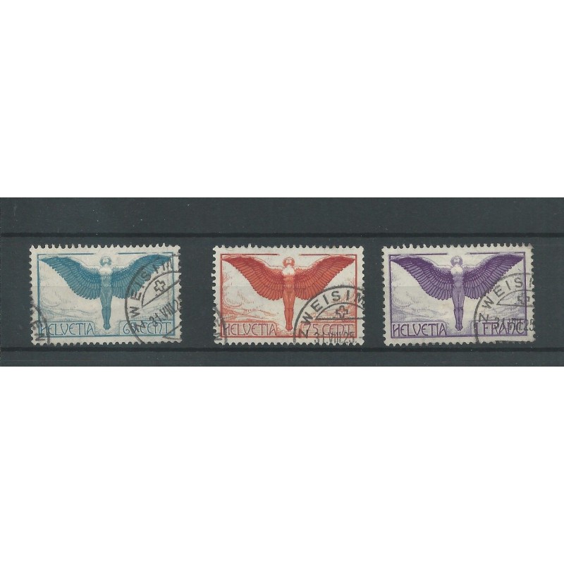 Zwitserland  189-191x  Luftpost 1924  VFU/gebr  CV 170 €