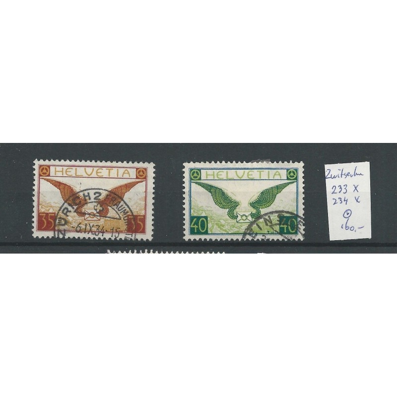 Switzerland  233-234x  Airmail 1929  VFU/used  CV 160 €