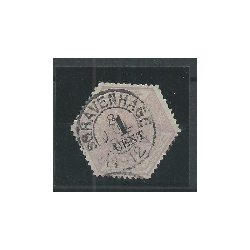 Nederland TG1 met "GRAVENHAGE 1888" kleinrond VFU/gebr  CV 500++ €