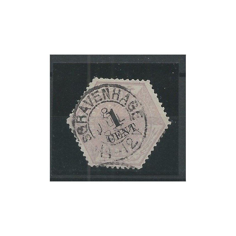 Netherlands TG1 with "GRAVENHAGE 1888" small round cancel VFU/used  CV 500++ €