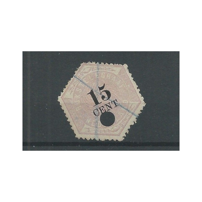 Netherlands TG5 Telegram 15 ct  VFU/used  CV 40 €
