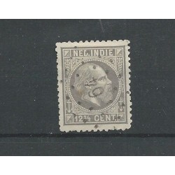Dutch East Indies 10H with puntstempe 64   VFU/used  CV 20+ €