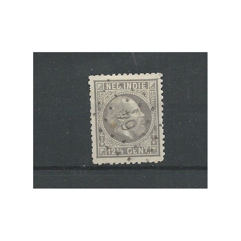 Dutch East Indies 10H with puntstempe 64   VFU/used  CV 20+ €