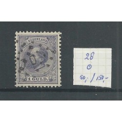 Netherlands  28 with numeral dot cancel 70 VFU/used  CV  200 €