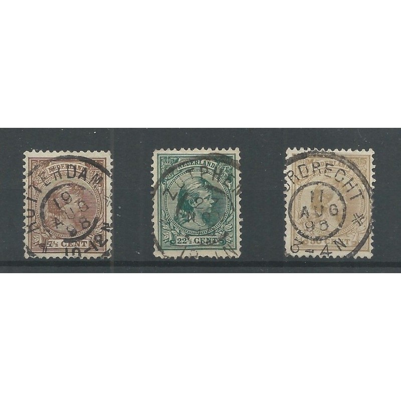 Netherlands  36, 41, 43 with LARGE ROUND CANCEL cancel VFU/used  CV  55+ €