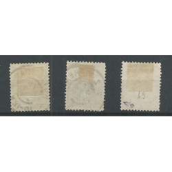 Nederland  36, 41, 43 met GROOTROND stempel VFU/gebr  CV  55+ €