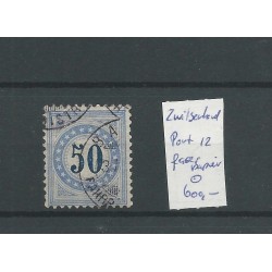 Switzerland   P12 Postage due  Faser papier   VFU/used   CV 600 €