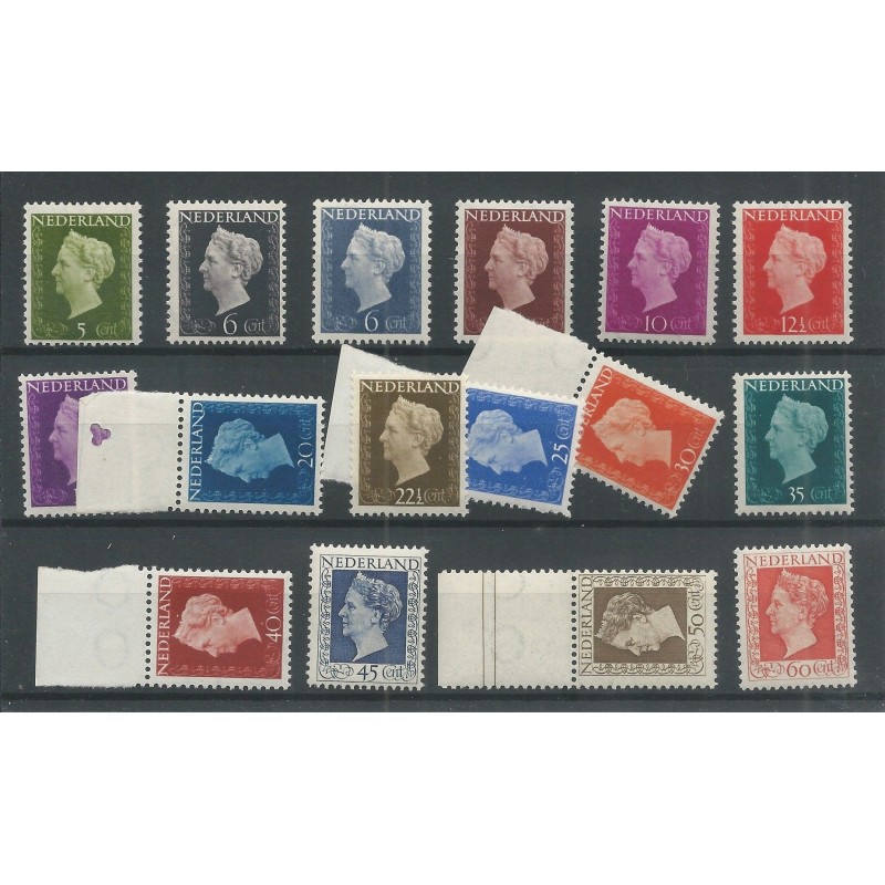 Netherlands 474-489  Wilhelmina MNH  CV 168 €
