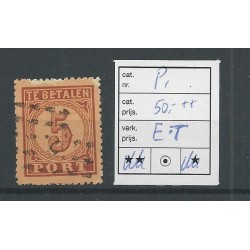 Netherlands P1 postage due with "E.T" plate flaw ?  VFU/used  CV 50+€