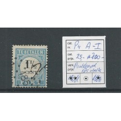Netherlands P4A-I with numeral dot cancel 185/balk VFU/used  CV 225+€
