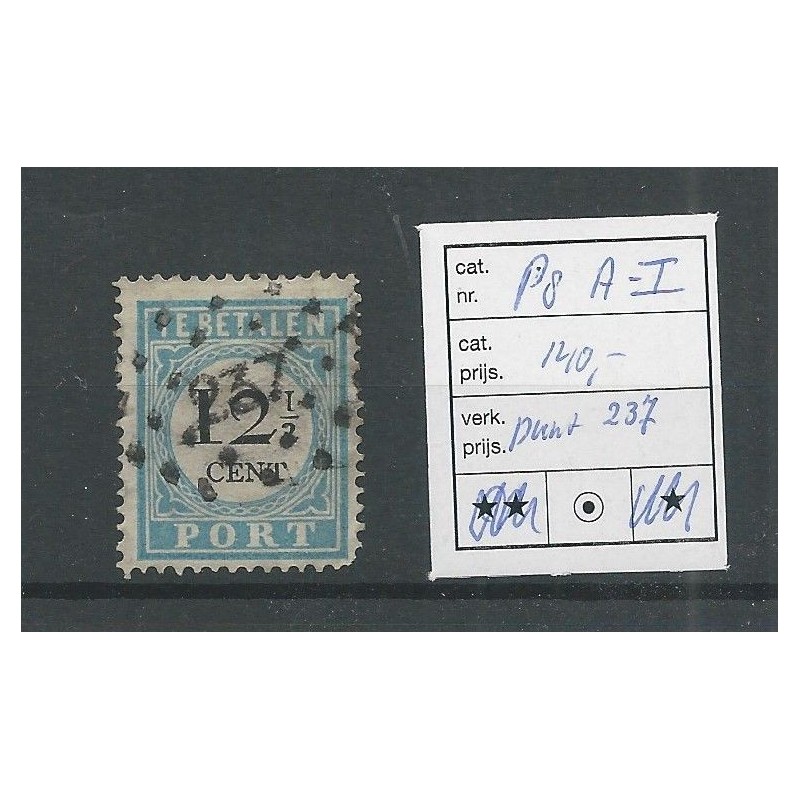 Netherlands P8A-I  with numeral dot cancel 237  VFU/used  CV 140 €