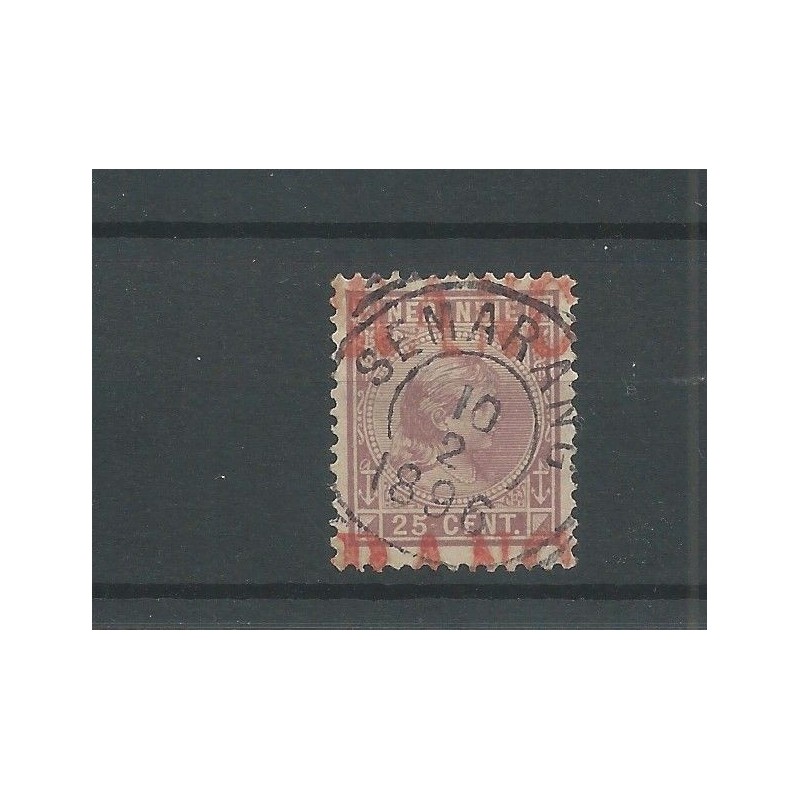 Dutch East Indies  27 Wilhelmina "FRANCO in red" VFU/used  CV 50+ €