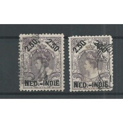 Dutch East Indies  37A/37B Wilhelmina  VFU/used  CV 55 €