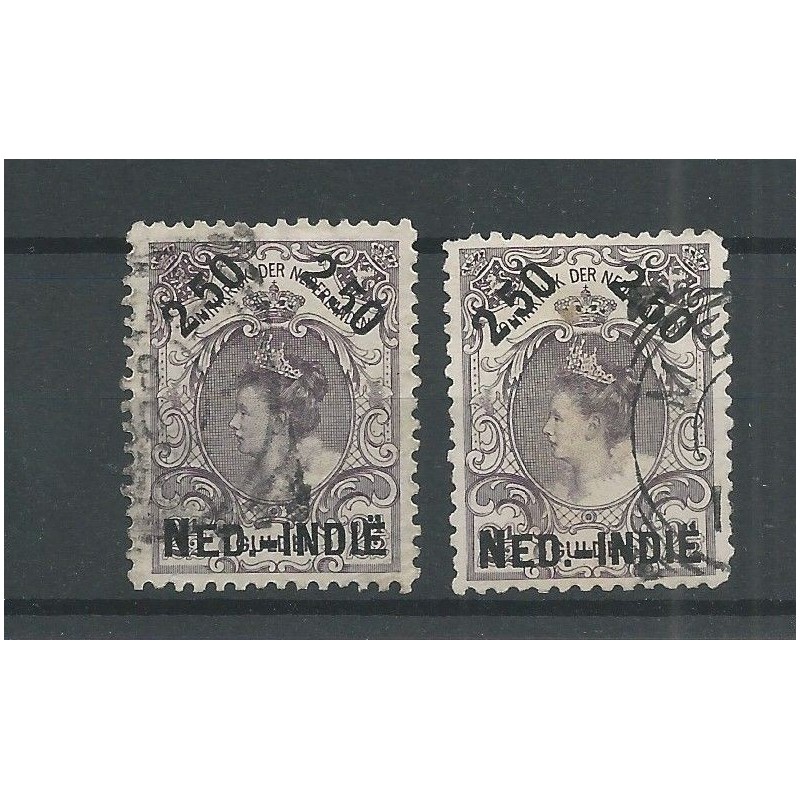 Dutch East Indies  37A/37B Wilhelmina  VFU/used  CV 55 €