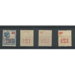 Dutch East Indies  171 Provisional issue  Diverse opdrukfouten MH/unused  CV 300+ €