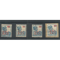 Dutch East Indies  171 Provisional issue  Diverse opdrukfouten MH/unused  CV 300+ €