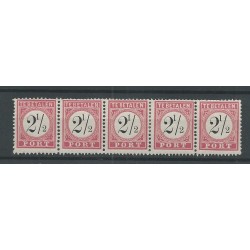 Dutch East Indies  P3A II/II/I/III/III strip of 5 MH and MNH  CV 35+ €