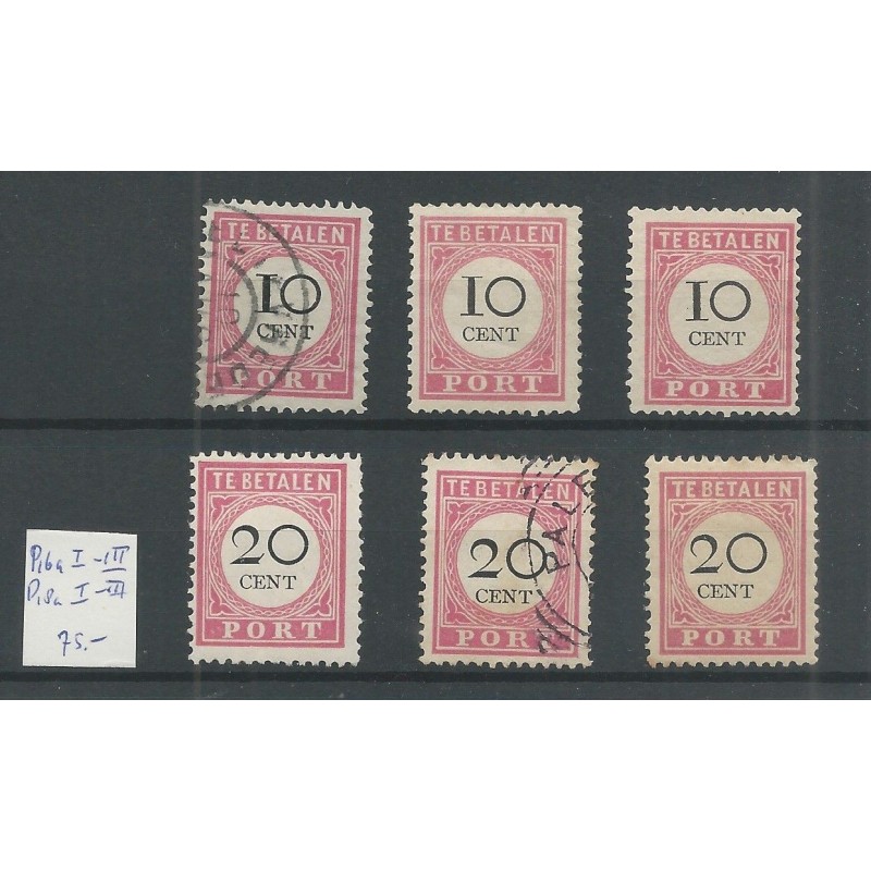 Dutch East Indies  P16aI-III/P18aI-III  Postage due  MH/VFU CV 75 €