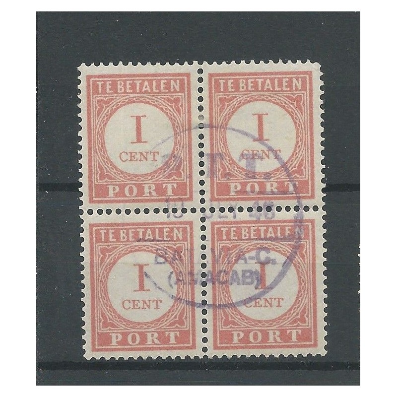 Dutch East Indies  P23 block of 4   VFU CV 140 €