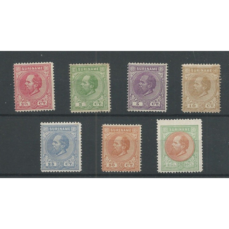 Suriname  3B-15B  WilleM III  MH/unused  CV 610 €