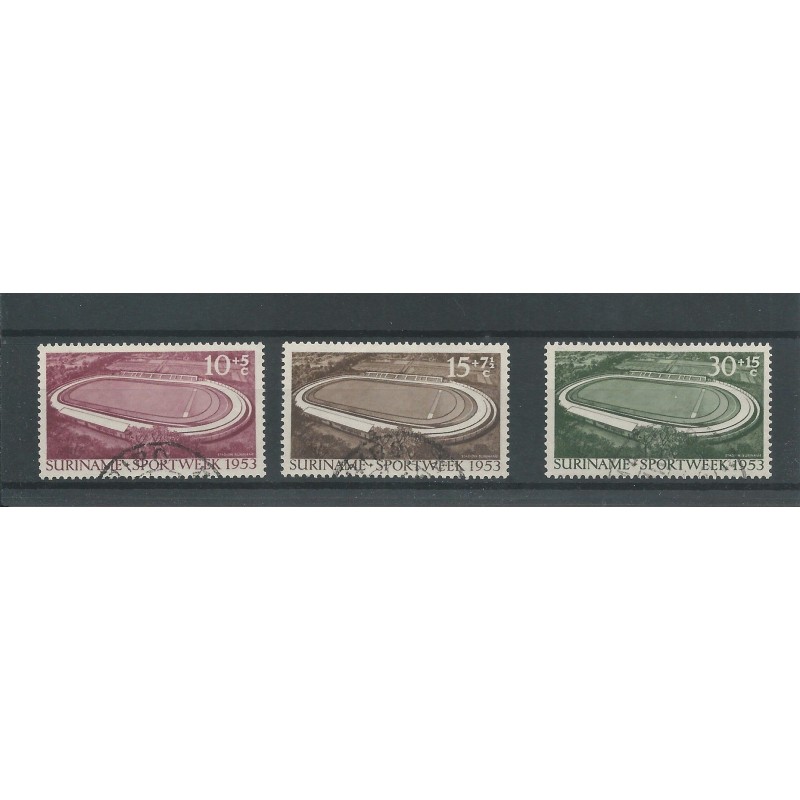Suriname  309-311 Stadion Paramaribo  VFU/gebr  CV 33 €