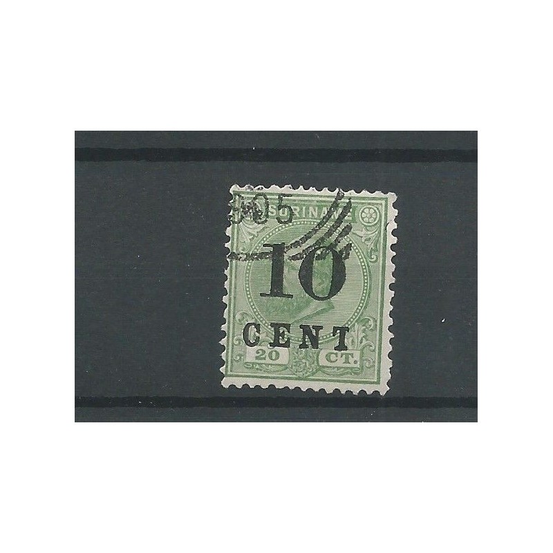 Suriname  31f  "gebroken T"  VFU/gebr  CV 25 €