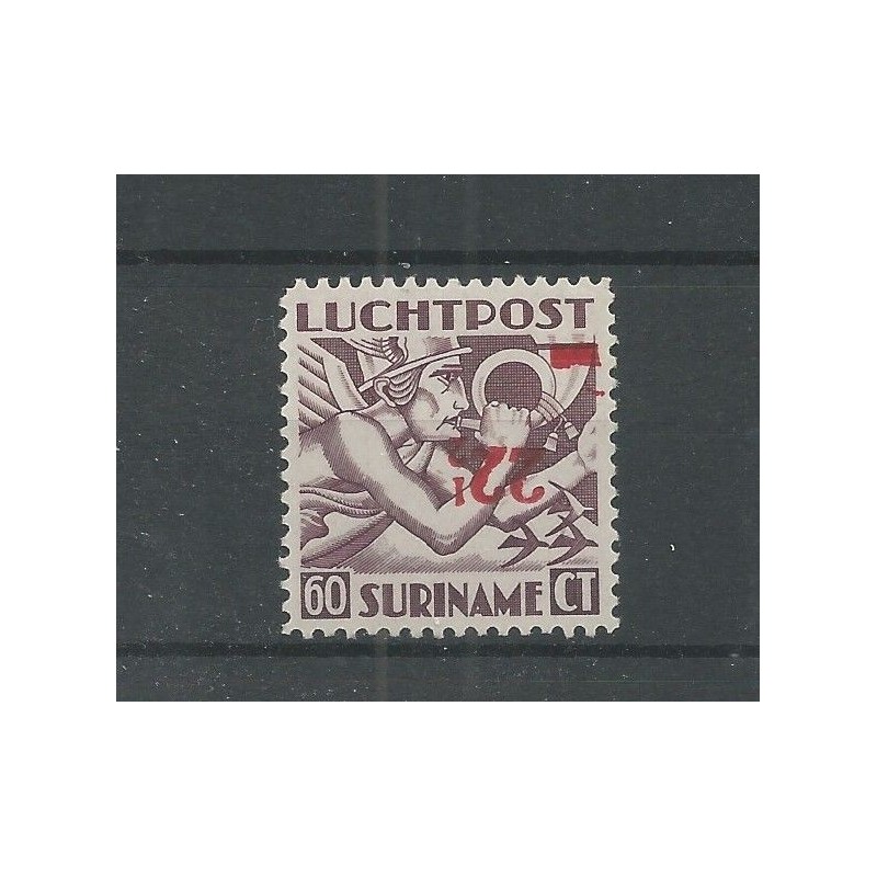 Suriname LP24fa  Inverted overprint MNH CV 400 € Certificate !!