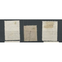 Suriname 34-36 Provisional issue VFU/used CV 45 €