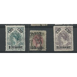 Suriname 34-36 Hulpuitgifte VFU/gebr CV 45 €