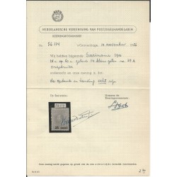 Suriname 38A Provisional issue MH/unused CV 170 € Certificate !!