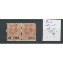 Suriname 38 Provisional issue OVERPRINT FOUT   MH/unused CV ?? €