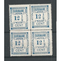 Suriname 68 Hulpuitgfite block of 4 MH/unused CV 55+ €